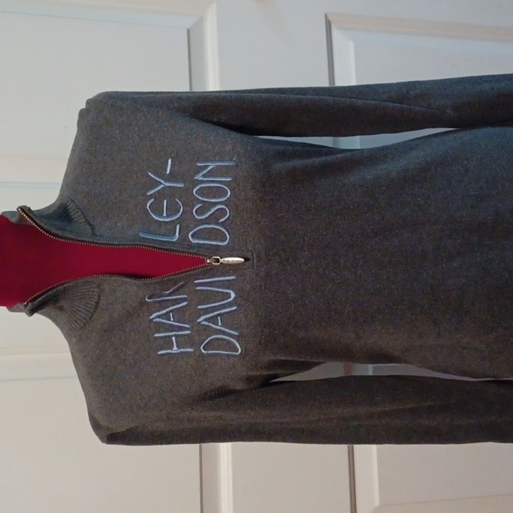 Harley-Davidon Womens Gray Crew Neck Sweater - M - Picture 5 of 6
